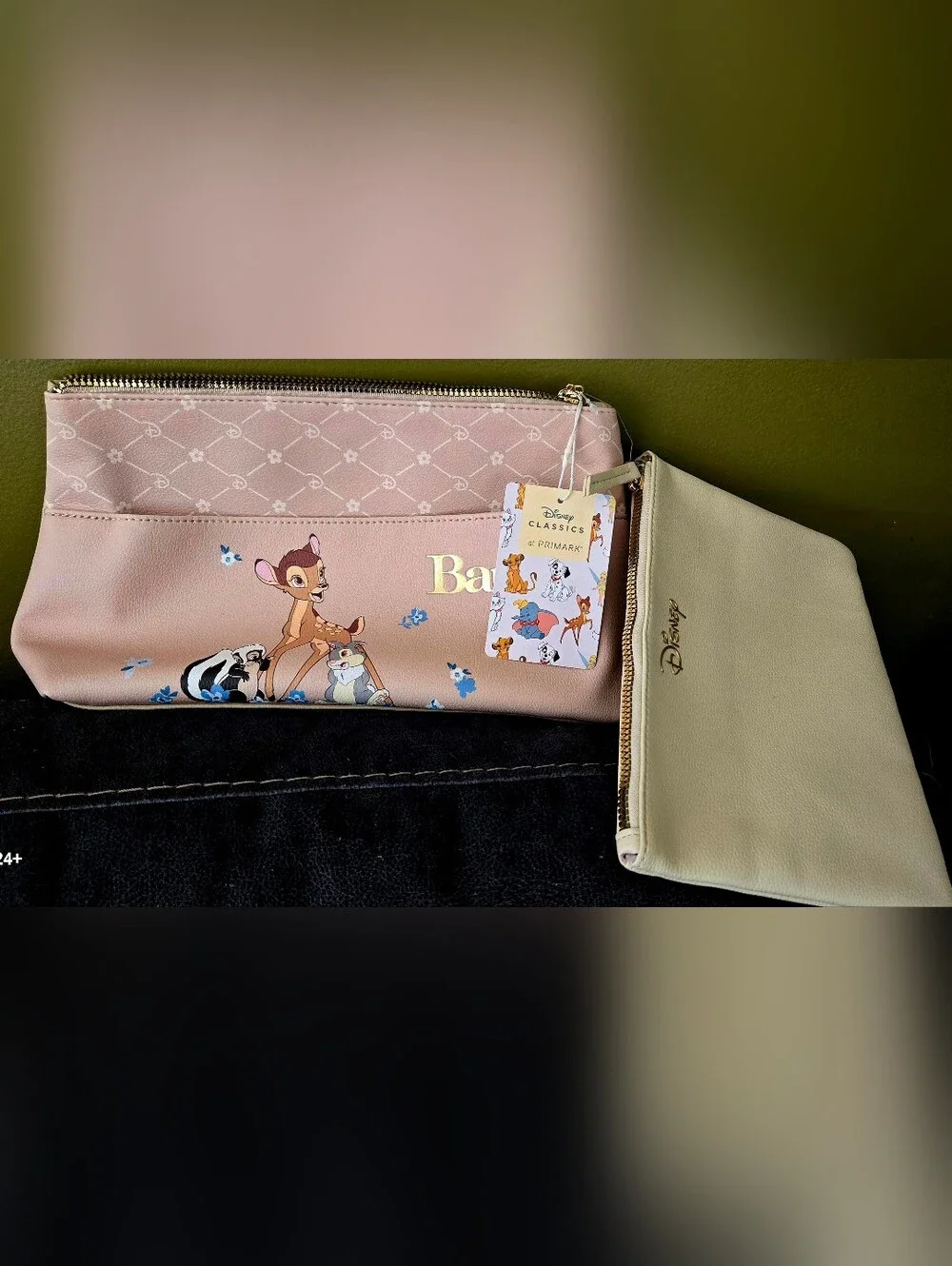 NWT. Disney's Bambi 2-in-1 Wash Bag Set by Primark. two-piece cosmetic bag set